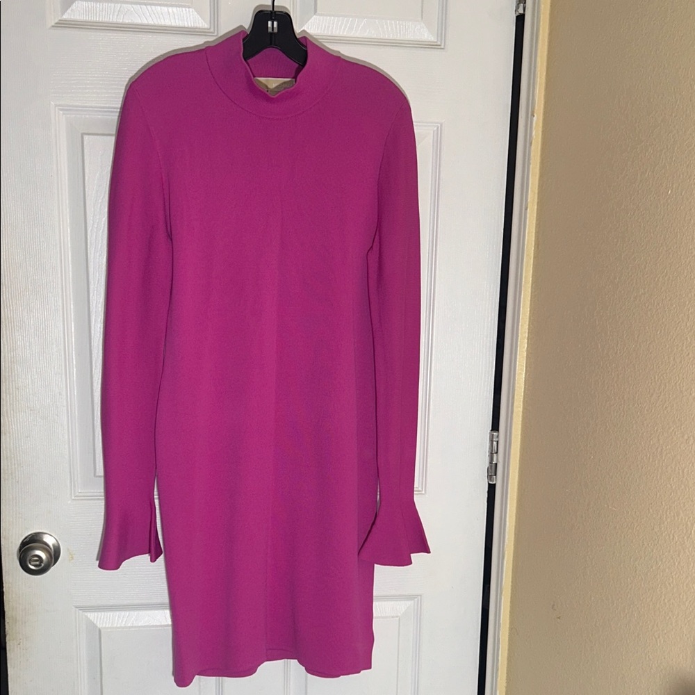 Michael Kors Fuchsia Long Sleeve Dress